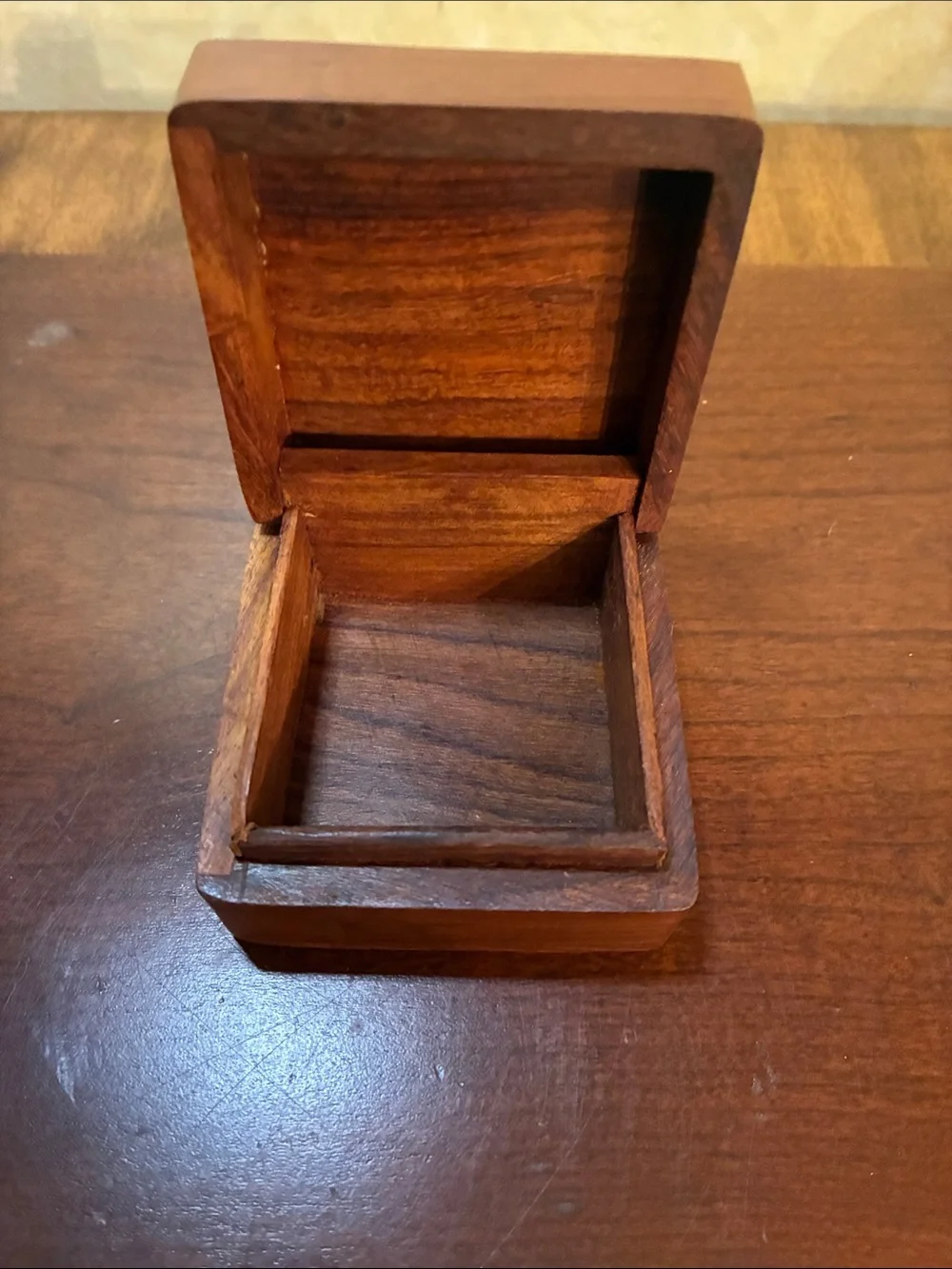 Hand Carved Wooden Trinket Box